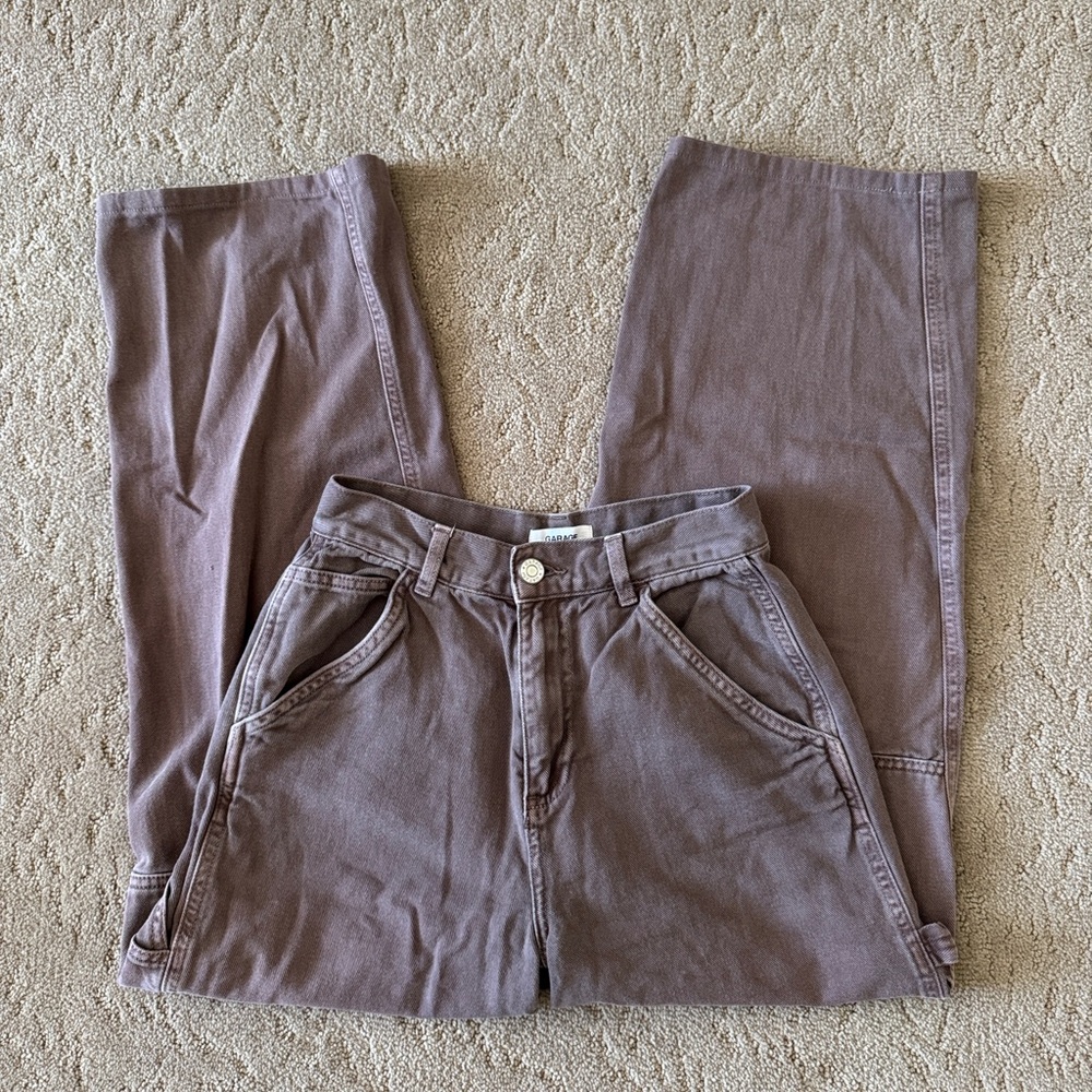 Garage Brown Cargo Pants Relaxed Fit